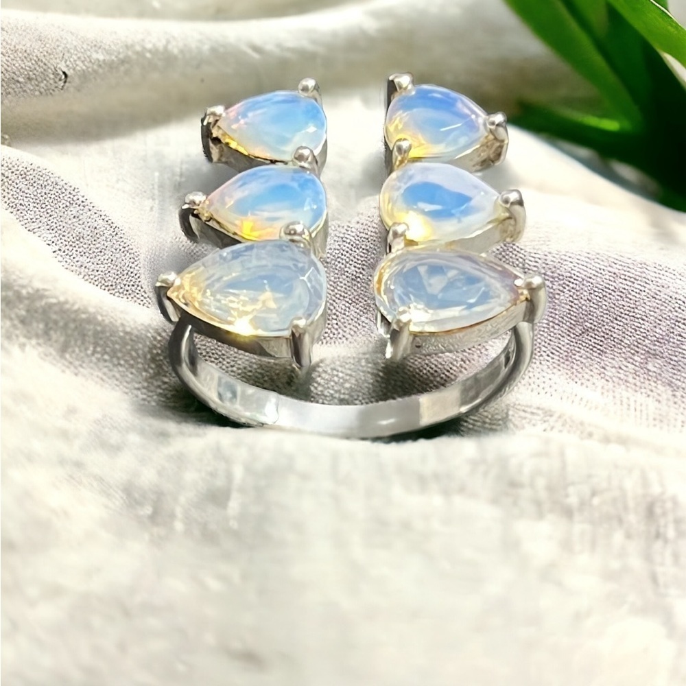 LAST ONE: Opalite Sterling Silver Ring - Picture 2 of 4